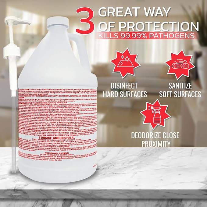 Lucasol One Step Hospital Grade Disinfectant Sanitizer w/ Pump Dispenser