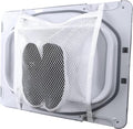 S&T INC. Sneaker Dryer Bag, 15.5" x 15.5", White | Dryer Door Shoe Net, Elastic Straps, Sneaker Laundry Bag for Shoes