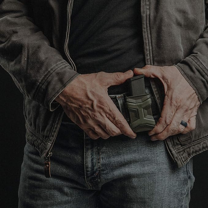 Gen 2 Universal Mag Carrier – Ambidextrous IWB/OWB Mag Pouch for Single & Double Stack Magazines. Fits Glock, 1911, S&W, Sig Sauer, Beretta & More.