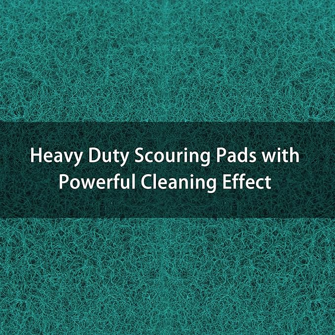 Heavy Duty Scour Pads, Non-Scratch Scrub Sponges, ULIFESTAR 5PCS Dish Scrubber Scouring Pads, Dual-Sided Reusable Household Scrub Pads for Dishes,Dish Cleaning Tool,Kitchen Scrubbers & Metal Grills