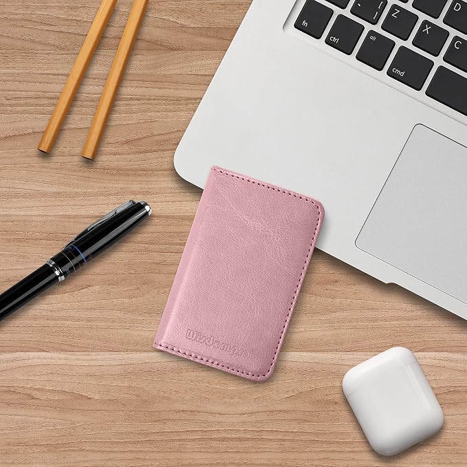 Wisdompro Business Card Holder, 2-Sided Folio Name Card Case | PU Leather Credit Card Holder Wallet with Magnetic Shut, Ultra Slim and Thin, for Business Cards & ID Cards, Men and Women