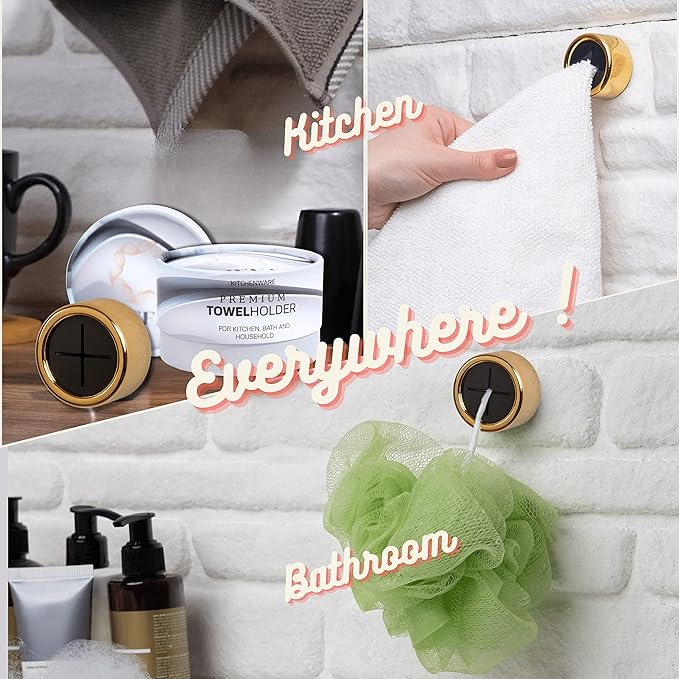 HEFA Towel Hooks - 8 Pack Eco Kitchen Gadgets, Dish & Hand Towel Holder, Kitchen Organization