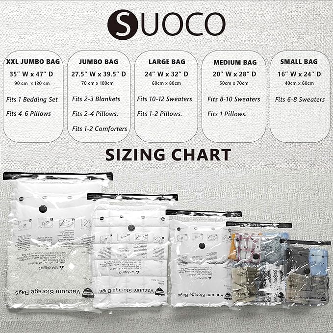 Vacuum Storage Bags with Electric Pump, Compression Packing Bags for Travel Luggage, Space Saver for Clothing Clothes Bedding Blankets Pillows, 10 Small