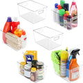 Utopia Kitchen Clear Organizer or Storage Bins - 6 Pack Pantry Organizers and Storage Bins - Medium Clear Storage Containers for Organizing Fridge, Kitchen Organization
