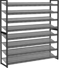 Nunsino Shoe Rack, Large Metal Shoe Organizer,Max Holds 50 Pairs,8 Tier Shoe Storage Shelf for Garage,Closet,Entryway, Black