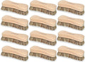All-Natural Wooden Scrub Brush Set – 12 Pack | Heavy-Duty Palmyra Bristle Cleaning Brushes for Commercial and Industrial Use | Floor, Tile, Grout and Workshop Scrubber | Bulk Cleaning Supply