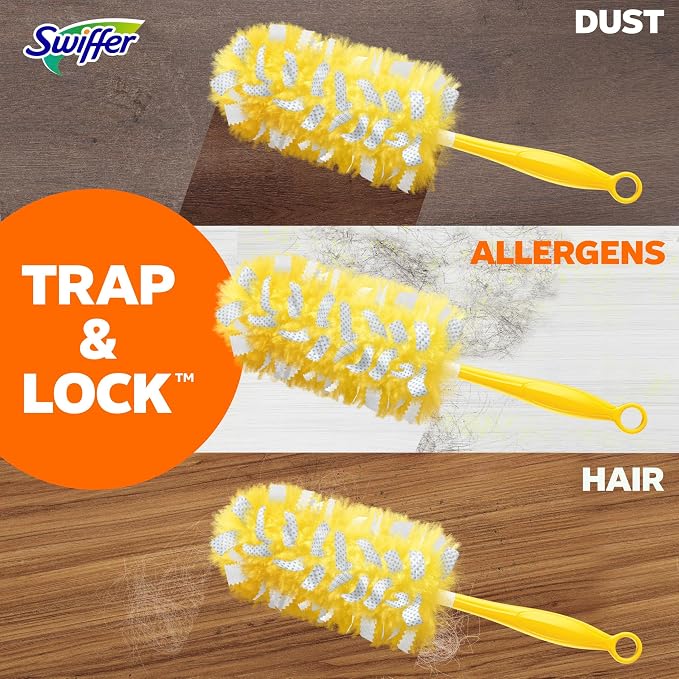 Swiffer Pet Heavy Duty Dusters Refills, Multisurface 360 Dusters with Febreze Odor Defense, 11 Count (Pack of 3)
