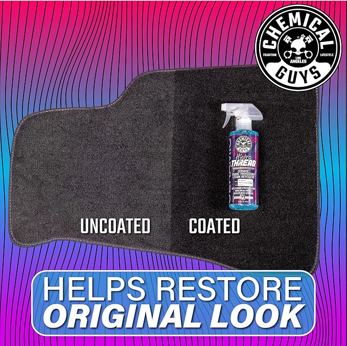 Chemical Guys Carpet & Upholstery Stain & Spot Remover and Ceramic Protectant Bundle with (1) 16 oz Lightning Fast Stain Extractor and (1) 16 oz HydroThread Ceramic Protectant