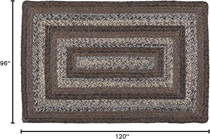 | Night Shadow Premium Braided Collection | Primitive, Rustic, Country, Farmhouse Style | Jute/Cotton | 30 Days Risk Free | Accent Rug/Door Mat | 8'x10' Rectangular