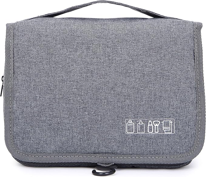 Sechunk Toiletry Bag Water-Resistant Makeup Cosmetic Bag Travel Organizer for Accessories Travel Bag with Hanging Hook