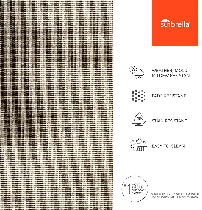 Sunbrella Outdoor Fabric by The Yard | Canvas Flint | Official Sunbrella Seller | Indoor or Outdoor Upholstery Fabric for Chairs, Cushions, Drapery, Pillows, Furniture