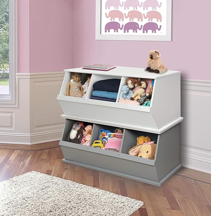 Badger Basket Three-Cubby Storage Unit – Versatile Organizer for Kids' Toys, Books, and Clothes – Durable and Stylish Design