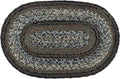| Night Shadow Premium Braided Collection | Primitive, Rustic, Country, Farmhouse Style | Cotton Blend| 30 Days Risk Free | Accent Rug/Door Mat | 10"x15" Oval Swatch