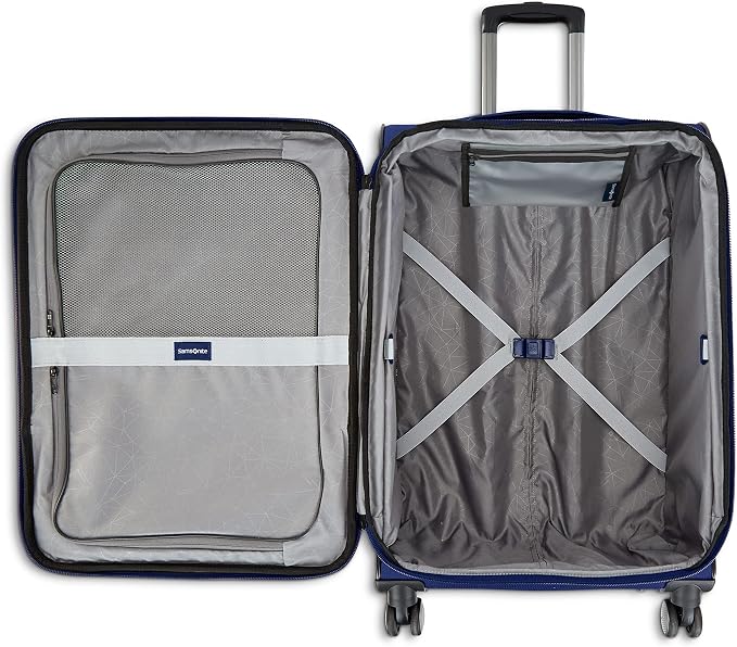 Samsonite Ascella 3.0 Softside Expandable Luggage with Spinner Wheels, 3-Piece Set (20/24/28), Sapphire Blue