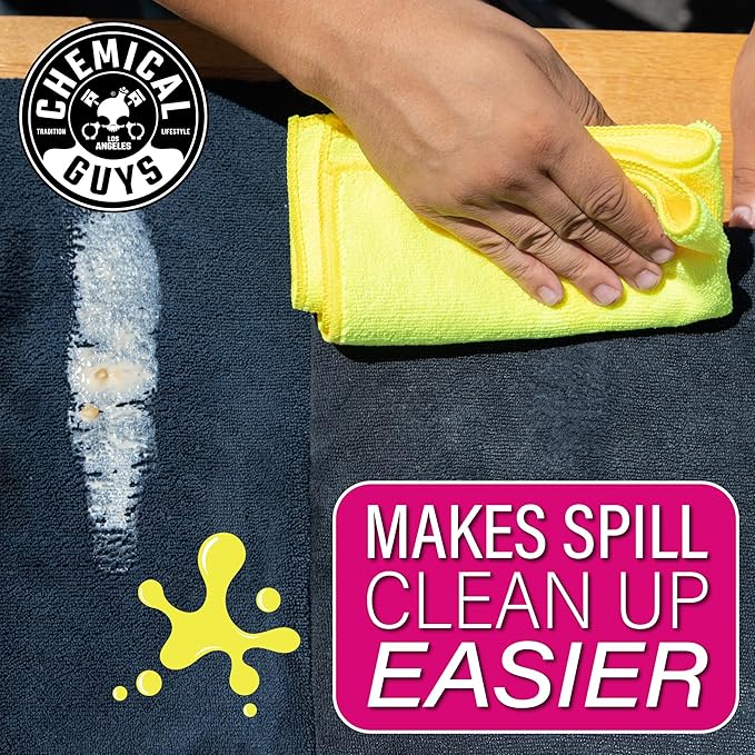 Chemical Guys SPI22616 HydroThread Ceramic Fabric Protectant & Stain Repellent (Works on Fabric, Carpet & Upholstery) 16 oz. + MIC_506_03 Premium Microfiber Towels, Gold (16" x16") 3 Pack