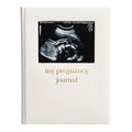 Pearhead Pregnancy Journal, Linen Guided Pregnancy Memory Book with Sonogram Photo Insert, Beige