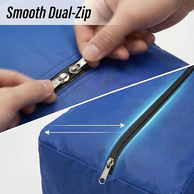 66 Gallon Extra Large Storage Bags, XXL Moving Bags with Zippers & Side Handles, Jumbo Big Storage Totes for Moving & Space-Saving Organization (Blue, 66 Gallon, 2 Pack)
