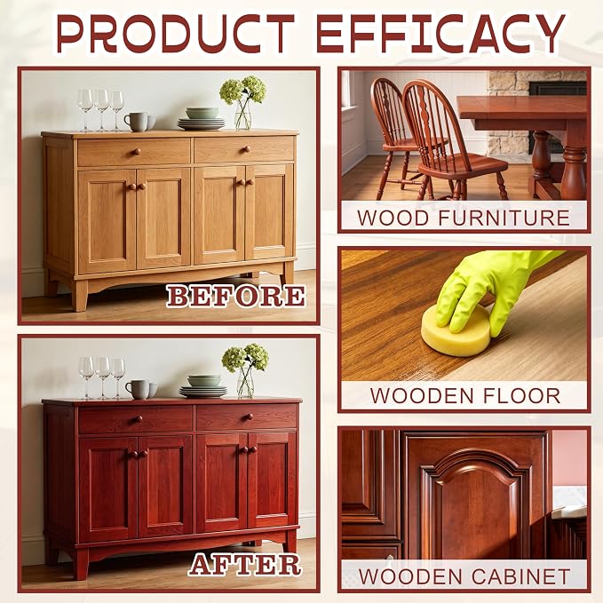 Beeswax Wood Polish Spray, 355ML Beeswaxs Floor Spray Furniture Polish and Cleaner, Beeswax Essential Oil Wax, for Living Rooms,Kitchens,Wood Furniture Floors
