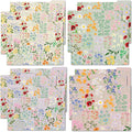 bloom daily planners Decorative File Folders - Set of 12 Letter Size (8.5” x 11”) Organizers, 1/3 Cut Tabs - Aesthetic Floral Folders for School & Office - Garden Party