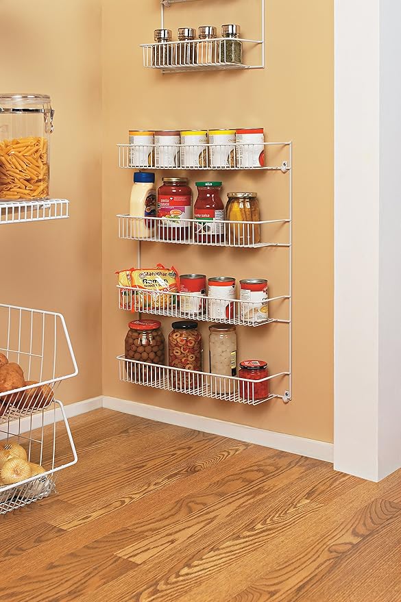 ClosetMaid 8033 4-Tier Wall Rack, 18.75" W x 25.75" H x 5" D, White