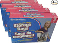 essentials(TM) Heavy Duty Clear Plastic Storage Bags w/Zip-Lock & Carry Handle, 3-Count Large (Pack of 4)