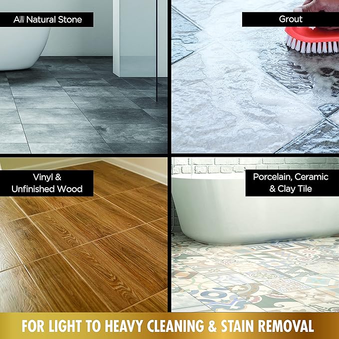 Stain Proof Daily Floor Cleaner Concentrate - 1 Qt., Enzymatic Cleaning Formula for Mopping Tile, Marble & Luxury Vinyl Floors; Hyper-Biodegradable Cleaner Solution