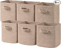 11 Inch Storage Cubes, 6 Pack Cube Storage Bins for Organizing, Cotton Rope Woven Baskets for Shelves, Bathroom, Kids Room, Closets, Baby Nursery