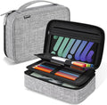 Zannaki Big Capacity Storage Pouch Marker Pen Pencil Case Simple Stationery Bag Box Art Tool & Sketch Storage Boxes for Bullet Journal Middle High School Office College Student Girl Women Adult Teen
