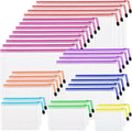 30pcs Mesh Zipper Pouch Bags, 8 Sizes Plastic Zippered Storage Bags for Organizing, Clear Pouches with Zipper, Waterproof Mesh Pouch for Office Supplies, Home Organize, Travel Storage
