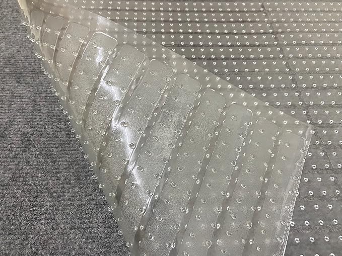 Sweet Home Stores Clear Vinyl Aisle Runner Carpet Protector, Waterproof Vinyl Runner for Long Walkways & Stairs – Trim-to-Fit, 2'2" x 22'