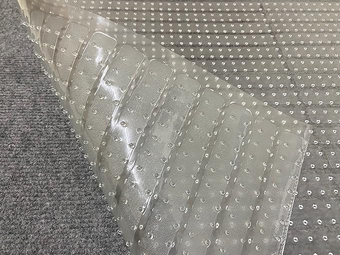 Sweet Home Stores Clear Vinyl Long Carpet Runner Protector, Waterproof Hallway Runner with Gripper Backing for High-Traffic Areas – Trim-to-Fit, 2'2" x 11'