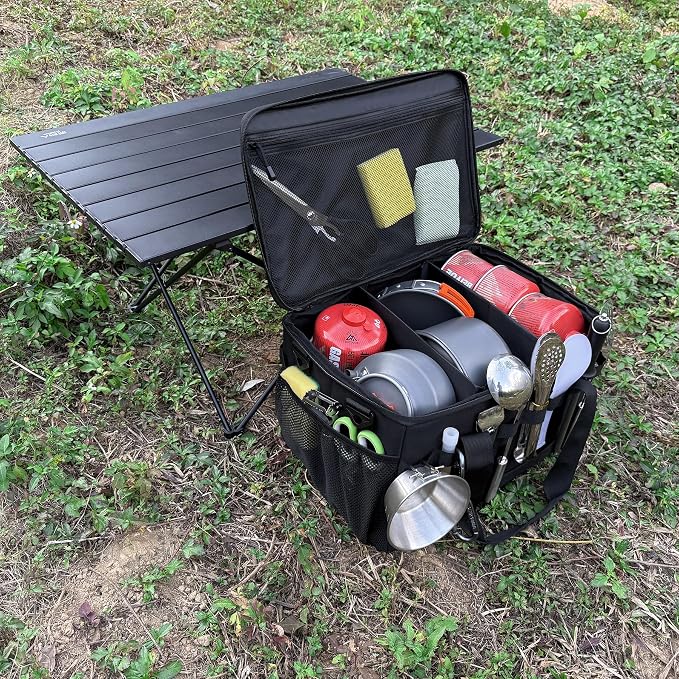 Tactical Camping Storage Bag 28L Tactical Utility Tote Bag Camping Cookware Organizer Trunk Organizer