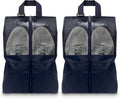 Shoe Bags For Travel, Used As For Storage or Shoe Travel Bag, Space Saving When Travelling With This Travel Shoe Bags For Packing, Featuring Waterproof Nylon Sneaker Bag. (Navy, 2 Pack, Large)