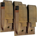 ELVO Pistol Magazine Holster, Double 9mm Mag Pouch | Open-Top Dual Magazine Holder, Tactical Belt, Molle Compatible