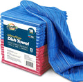 Microfiber Kitchen Towels - [18 Pack], 18" x 26" Microfiber Cleaning Cloth - Soft, Absorbent & Durable Dish Towels for Washing Dishes – Blue and Red Microfiber Towel & Cleaning Rags (Blue & Red, 18)
