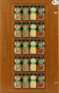 Simple Houseware 20 Spice Gripper Spice Accessories Spice Organizer- 4 Strips, Holds 20 Jars, Black