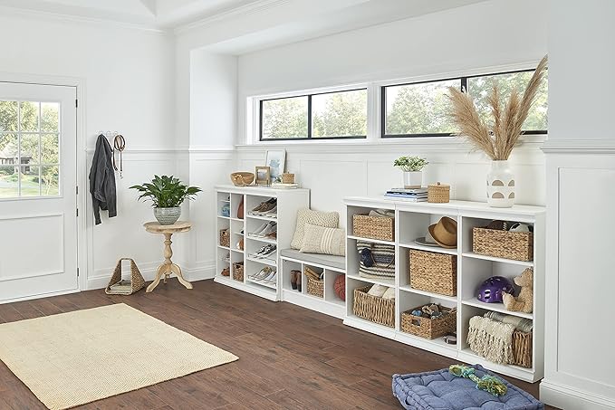ClosetMaid Modular Storage Shelf Unit with 12 Adjustable Shelves & Dividers, White