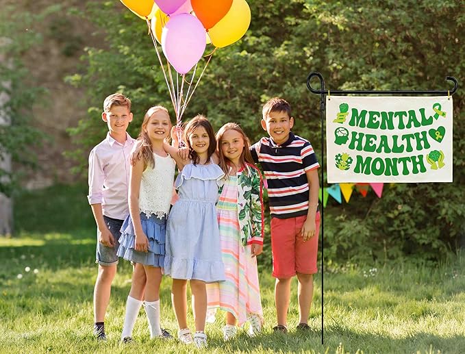 Classroom Wall Banner Decor-Teacher Gift-Inspirational Back to School Wall Art Flag Decor-Mental Health Month-Hanging Canvas Banner for Classroom Reading Corner Homeschool Teacher Office