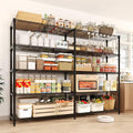 GarveeHome 70" H Storage Shelves 5-Tier L-Shaped Shelving Unit, 1325 LBS Metal Shelves Heavy Duty Shelving Storage Rack Corner Shelf with Adjustable Shelf, for Kitchen Pantry Bedroom