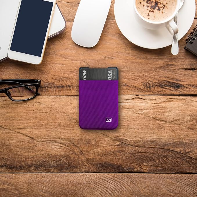 Modern Carry Ultra Thin Wallet for Men & Women, Single Pocket or 2 Slot Options, Slim Stretch Fabric Minimalist Front Pocket Card Holder