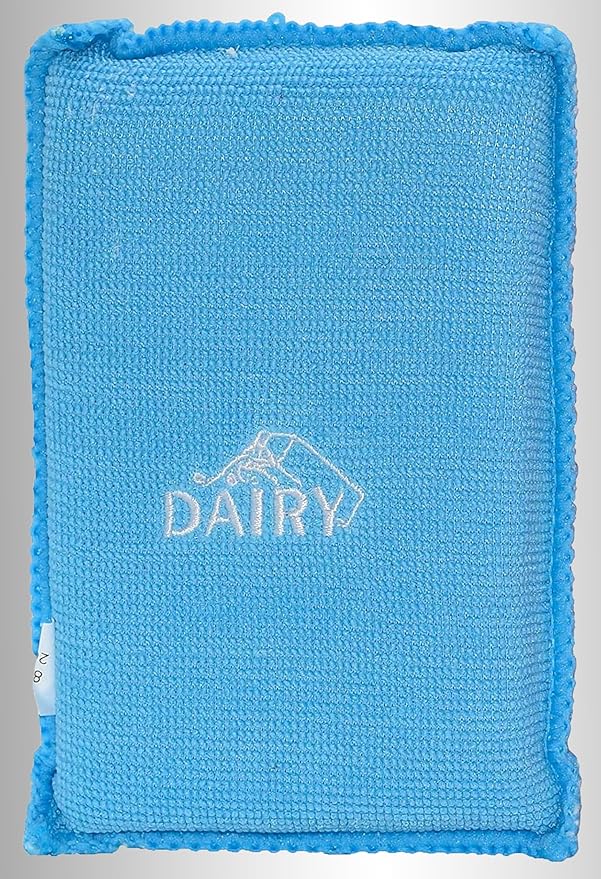 Dairy Blue Dishwashing Sponges - Heavy Duty Scouring Pad, Non Scratch Scrubber - Durable and Soft - Color Coded Home and Kitchen Accessories by The Kosher Cook