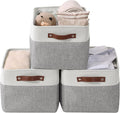 DECOMOMO Storage Bins, Extra Large Fabric Storage Baskets for Shelves, Decorative Linen Closet Organizer, 15.8 x 12.5 x 10 inches (Grey & White, 3 Pack)
