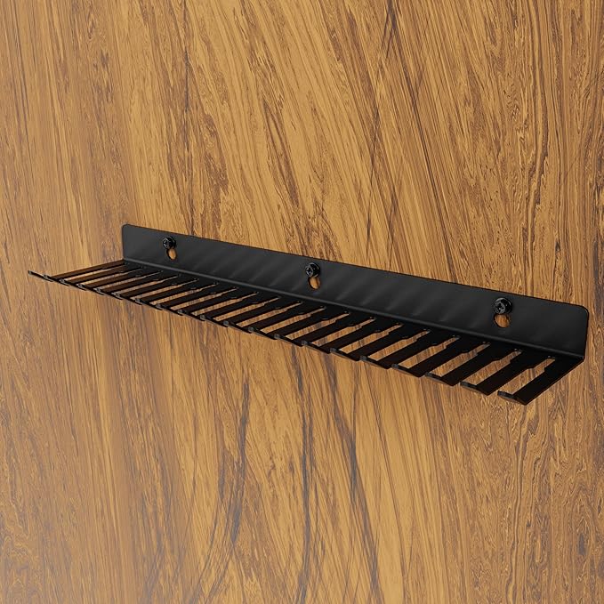 19 Slots Wall mountable Cable Hanger and Organizer,Cable Holder,Cable Organizer Studio Storage,Slots Width from 5.5 to 9.5mm for Cord Management Rack… (4 pcs 19 Slots Cable Hanger)