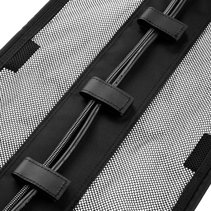 Gator Frameworks Mesh Cable Management System - Mounts Under Desk to Streamline Your Workspace, Built In Cable Ties, (GFW-CBLMGM-MSH)