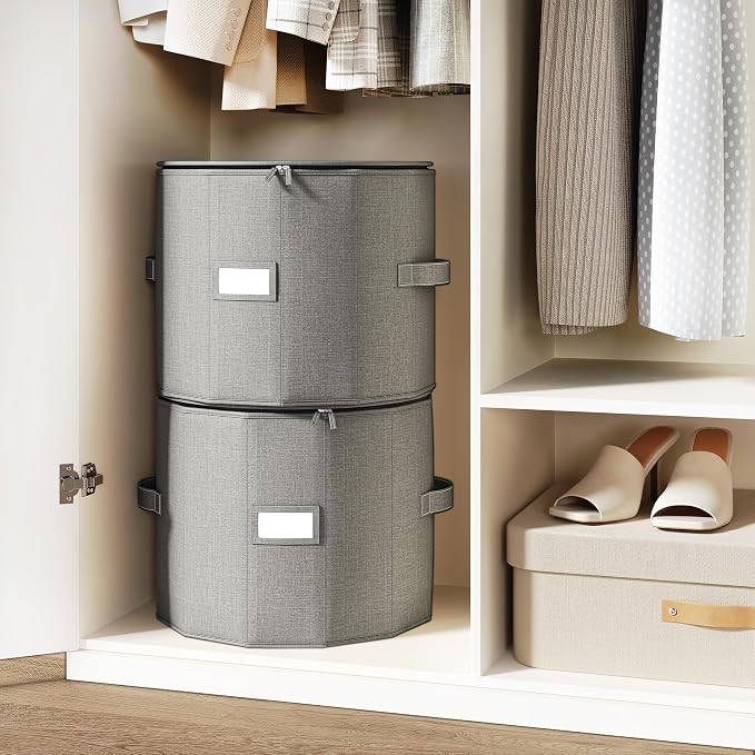 Vailando Round Shoe Organizer, Fan Dividers for Wide Shoes & Boots, Gray, 2 Pack (Gray, 2 PACK)