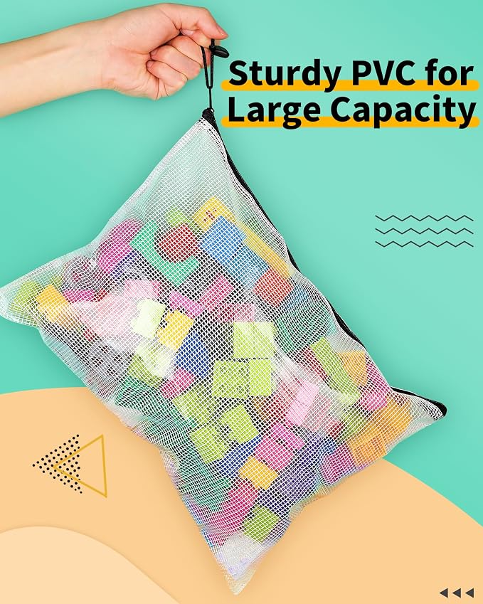 Smarpau 24 Pack 8 Sizes Black Mesh Zipper Pouches for Organizing, Multipurpose Waterproof Zipper Bags for Travel, Office, Home Storage