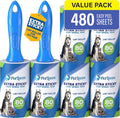 PetLovers Lint Rollers for Pet Hair Extra Sticky 6 Pack - Lint Remover for Clothes