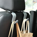 Car Seat Headrest Hook Universal Vehicle Seat Hook Hangers Interior Storage Organizer for Purse Handbag Coats Umbrellas Grocery Bags 4 Pack Grey