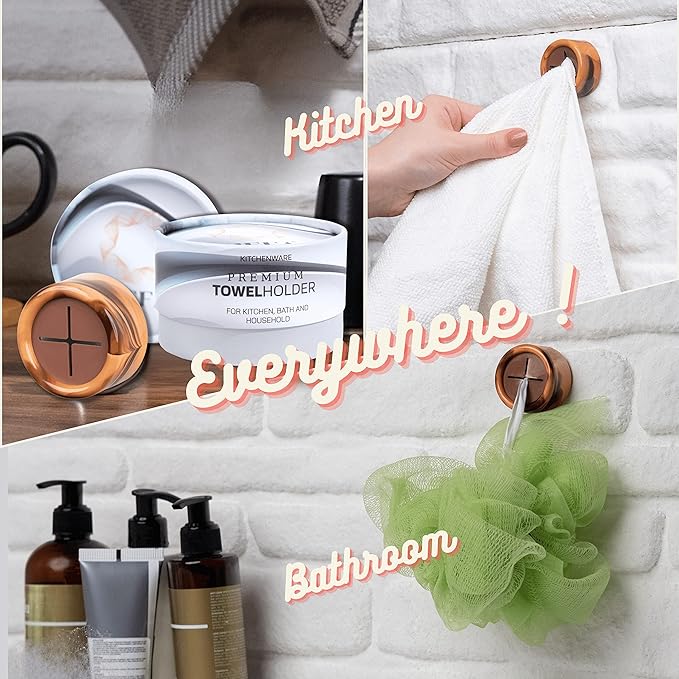 HEFA Towel Hooks - 8 Pack Eco (Helloween Orange) - Multi-Purpose Hooks for Hand, Dish, and Kitchen Towels - Kitchen Organization Gadgets