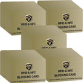 SaiTech IT 50 Pack RFID Blocking Card for Credit Debit ID Card, Golden | Slim Anti-Theft Contactless NFC RFID Blocker Protector, Easily Fit into Wallet and Purse, for Men & Women